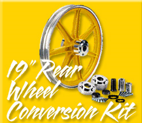 YAMAHA XS650 REAR WHEEL CONVERSION KIT, WHEEL KIT, WHEEL CONVERSION KIT